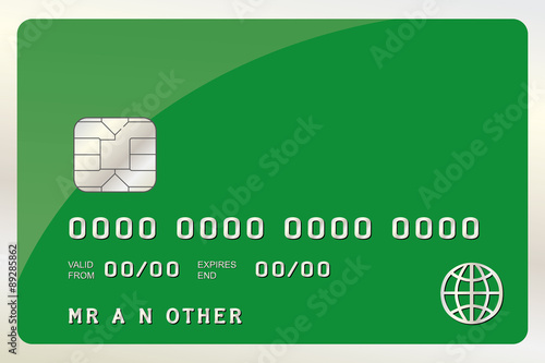 Illustration of a Credit Card with the Card being the flag of  L