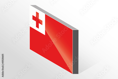 Free Download 3D Isometric Flag Illustration of the country of  Tonga - GFXLoad