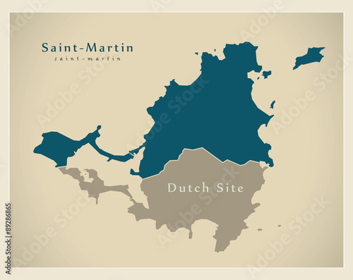 Modern Map - Saint Martin french site MF
