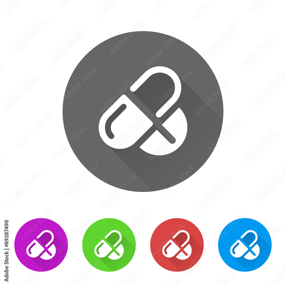 App Icon Long Shadow - 5 Colors App Icon Long Shadow - 5 Colors