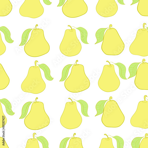 Seamless yellow pears