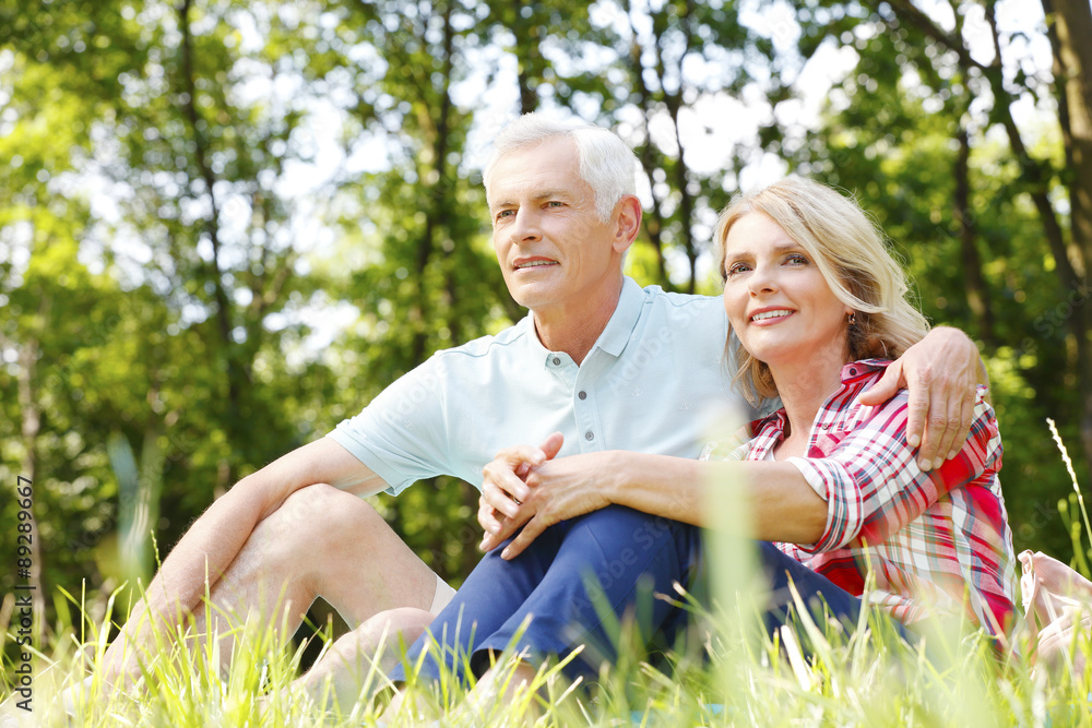 Fototapeta premium Relaxing senior couple