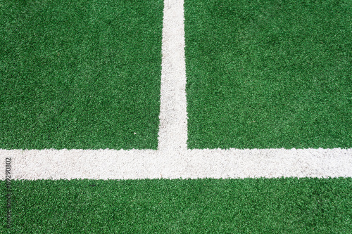 Astroturf field closeup detail texture lines abstract outdoor ball playing sporting surface photo