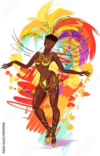 Woman samba dancer