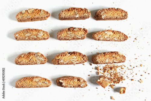 Cookies from italy made with walnuts, Biscotti cantuccini