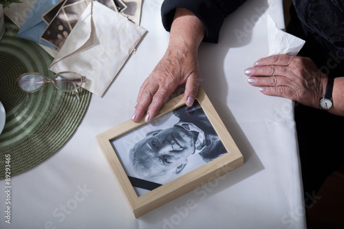 Canvas Print Picture of dead husband