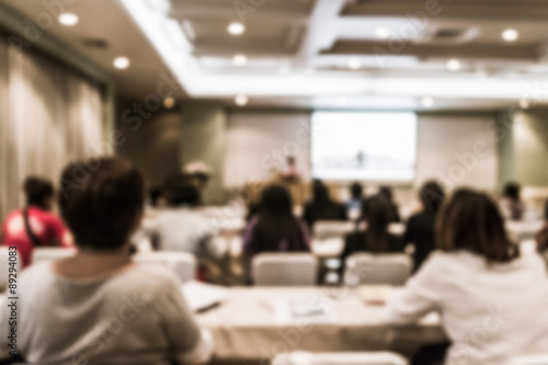 Blurred people in the meeting room