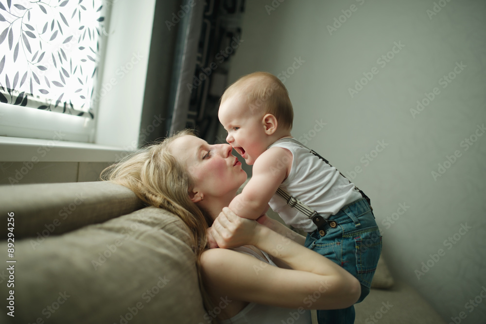 beautiful young mother with baby beautiful young mother with baby