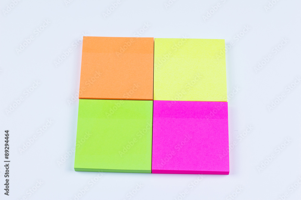 Square of colored sticky notes Square of colored sticky notes