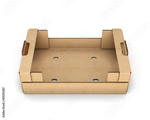 Empty cardboard boxes for fruit and vegetables