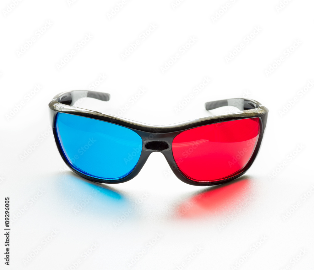 red and blue on stereo glasses red and blue on stereo glasses