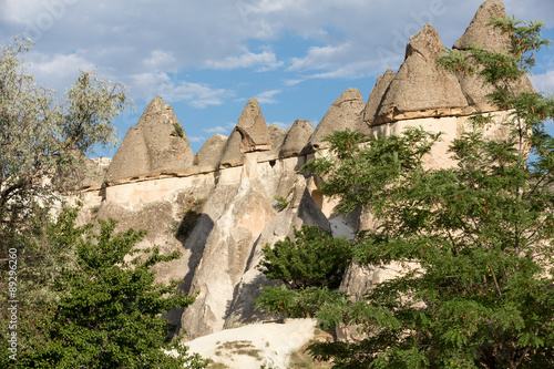 Rock formations in Goreme National Park. Cappadocia,  Turkey