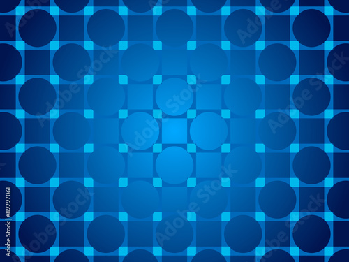 blue abstract background  particles circles and squares