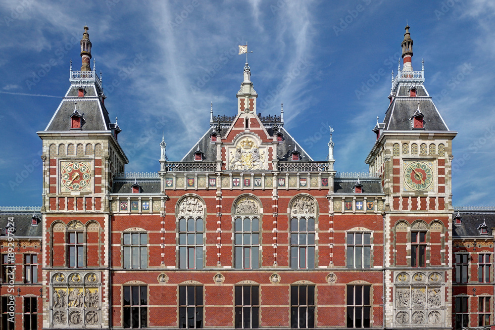 Obraz premium Amsterdam Hauptbahnhof