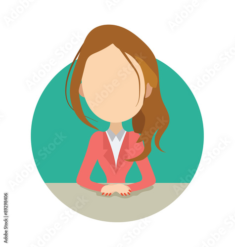Female Avatar Vector Illustration 
