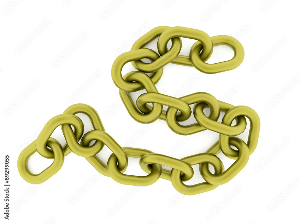 Obraz premium Chain concept rendered on white background