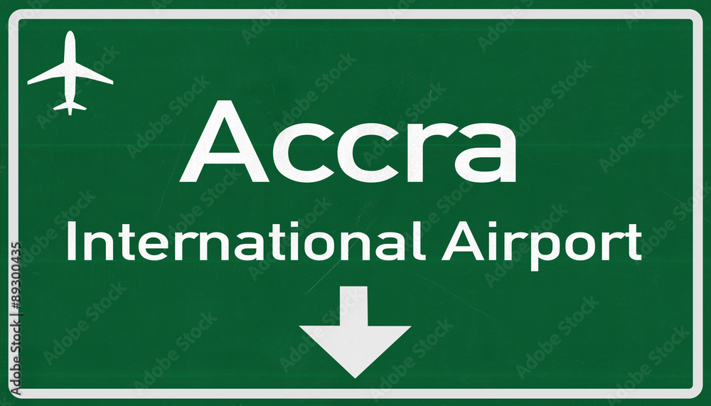 Accra Ghana Airport Highway Sign