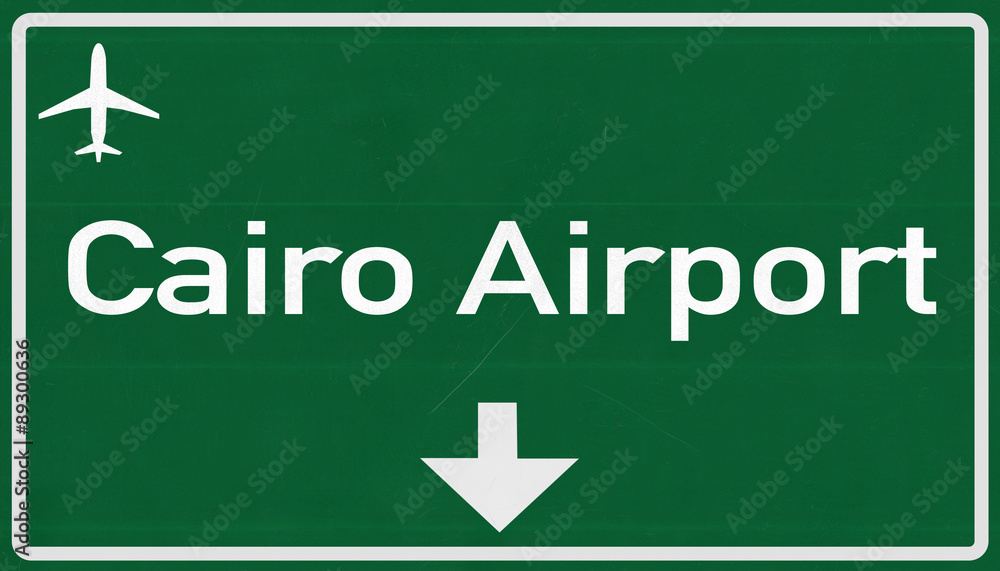 Cairo Egypt Airport Highway Sign