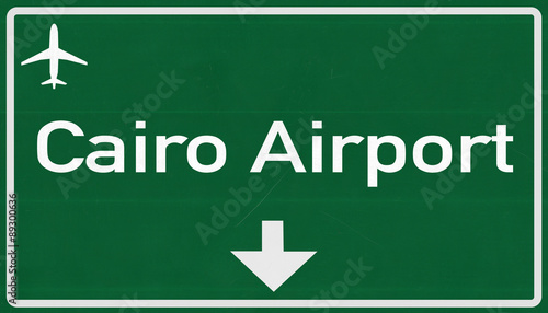 Cairo Egypt Airport Highway Sign