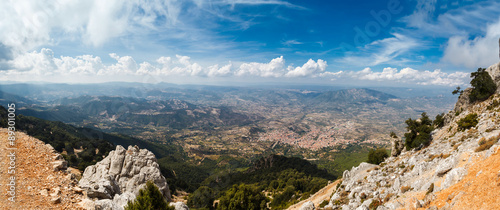 Fototapeta Naklejka Na Ścianę i Meble -  panoramic view from the mountains on Sardinia