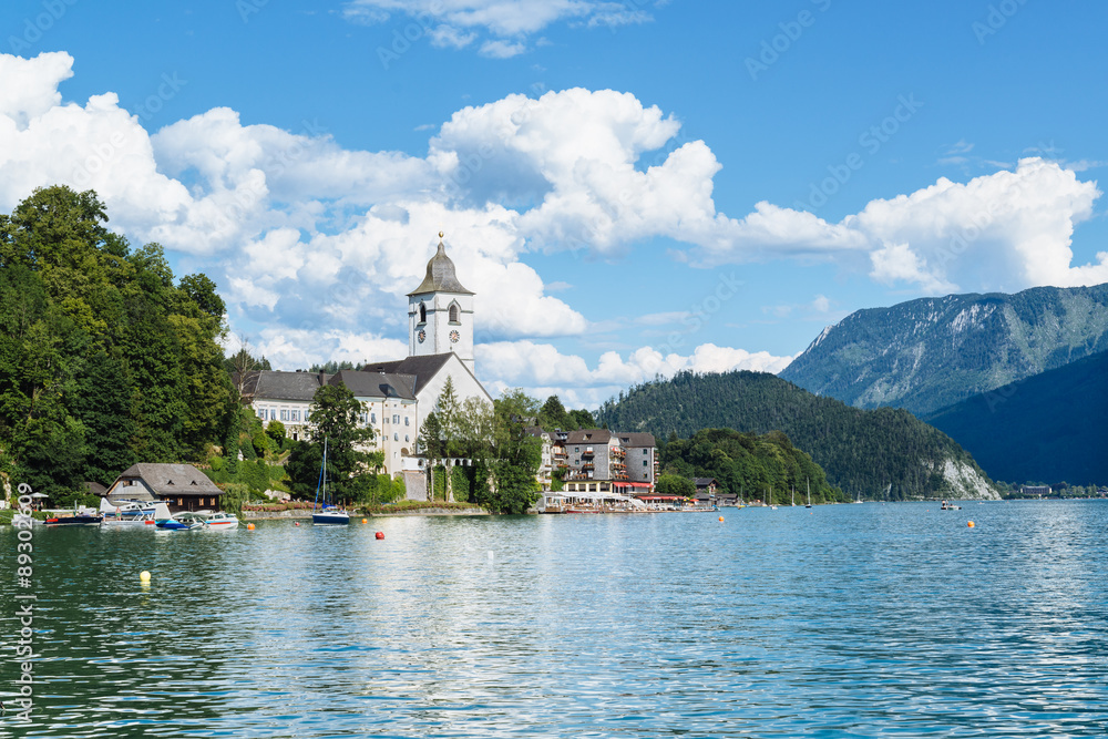 Wolfgangsee lake , St. Wolfgang near Salzburg Austria