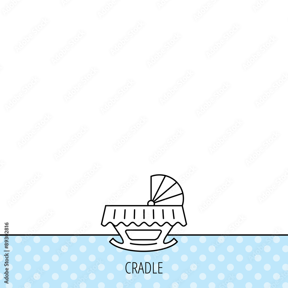 Baby cradle bed icon. Crib or cot sign. Baby cradle bed icon. Crib or cot sign.