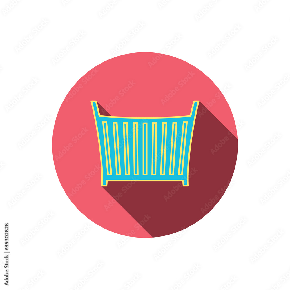 Baby crib bed icon. Cradle or cot sign. Baby crib bed icon. Cradle or cot sign.