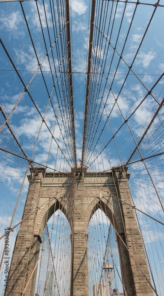 Fototapeta premium Panoramiczny widok Most Brookliński