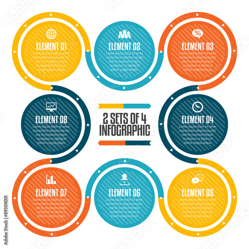 Two Sets of Four Infographic