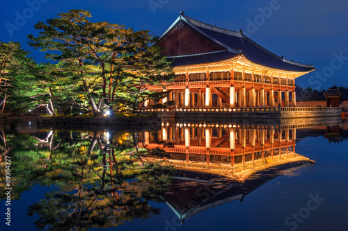 Gyeongbokgung Palace at night in seoul,Korea. © tawatchai1990