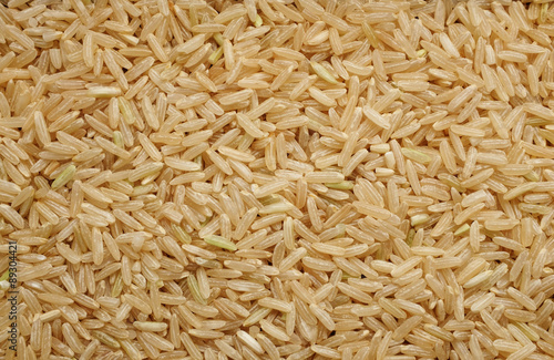 Long grain brown rice background