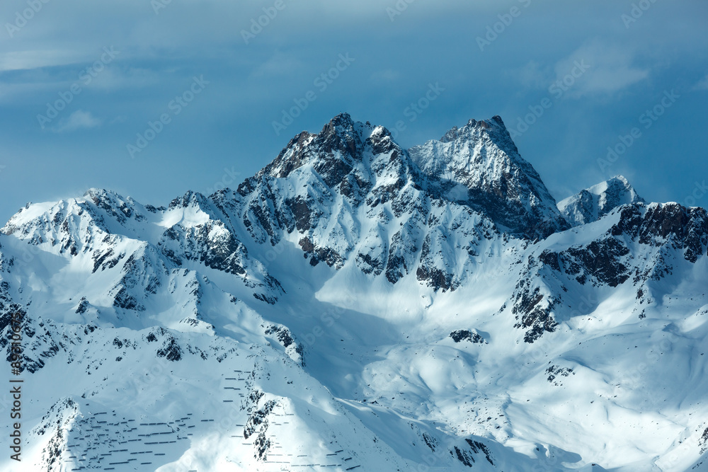 Obraz premium Silvretta Alps winter view (Austria).
