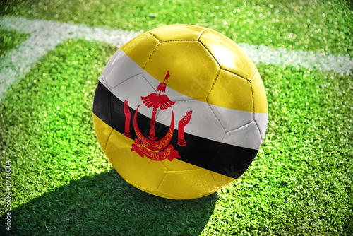 football ball with the national flag of brunei