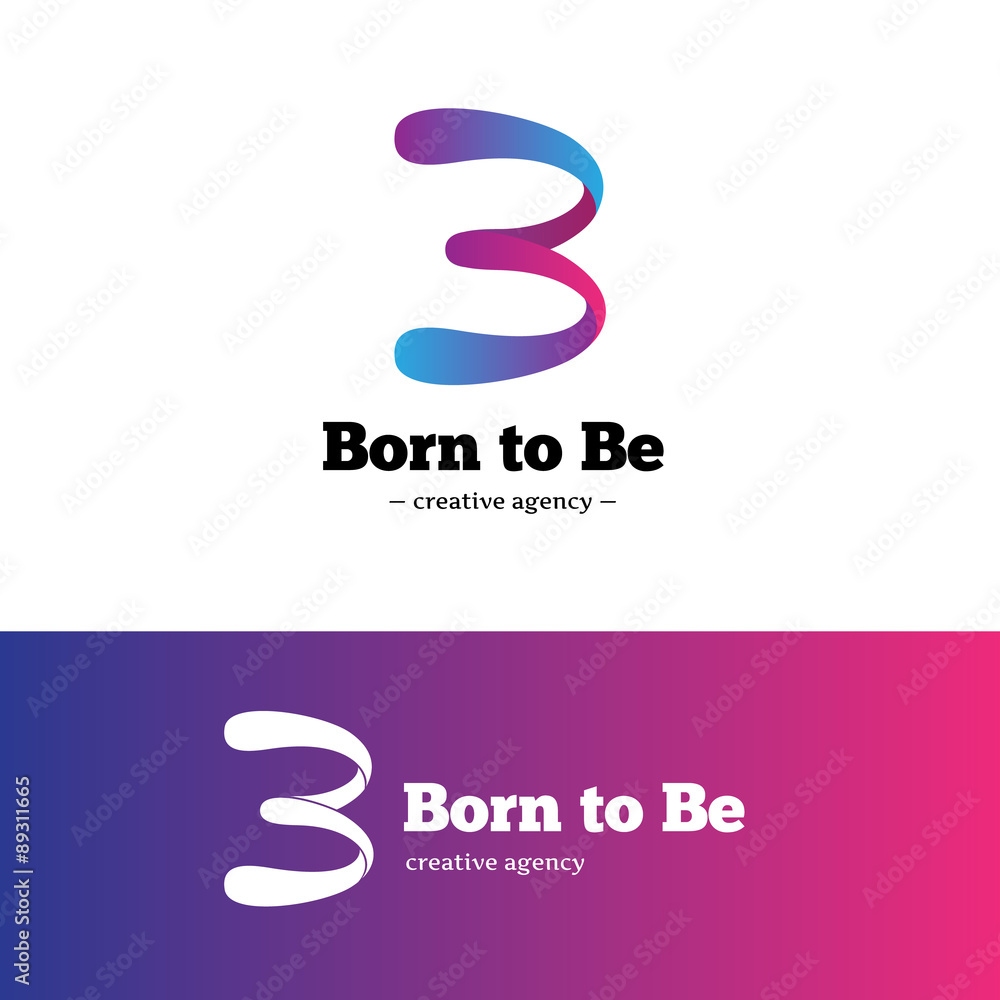 Vector modern creative B letter logo. Gradient abstract blue and Vector modern creative B letter logo. Gradient abstract blue and
