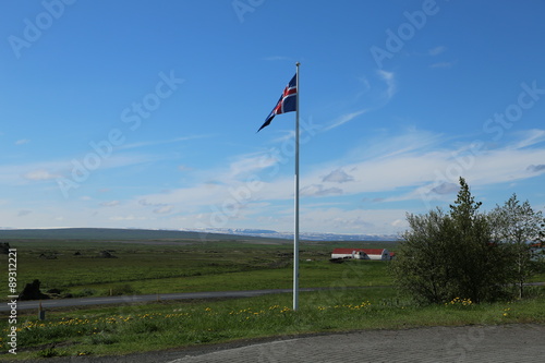 Island, Akureyri, Islandfahne, Banner