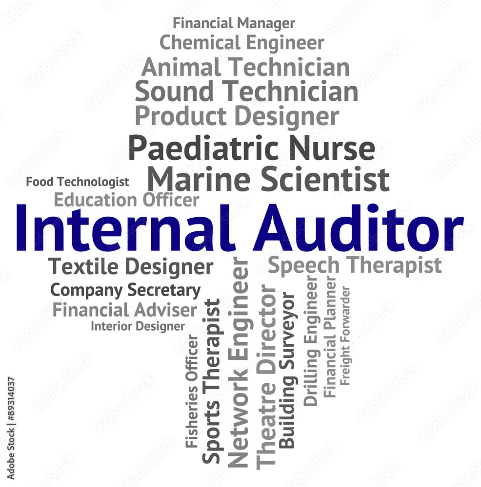 Obraz premium Internal Auditor Represents Text Actuary And Auditing