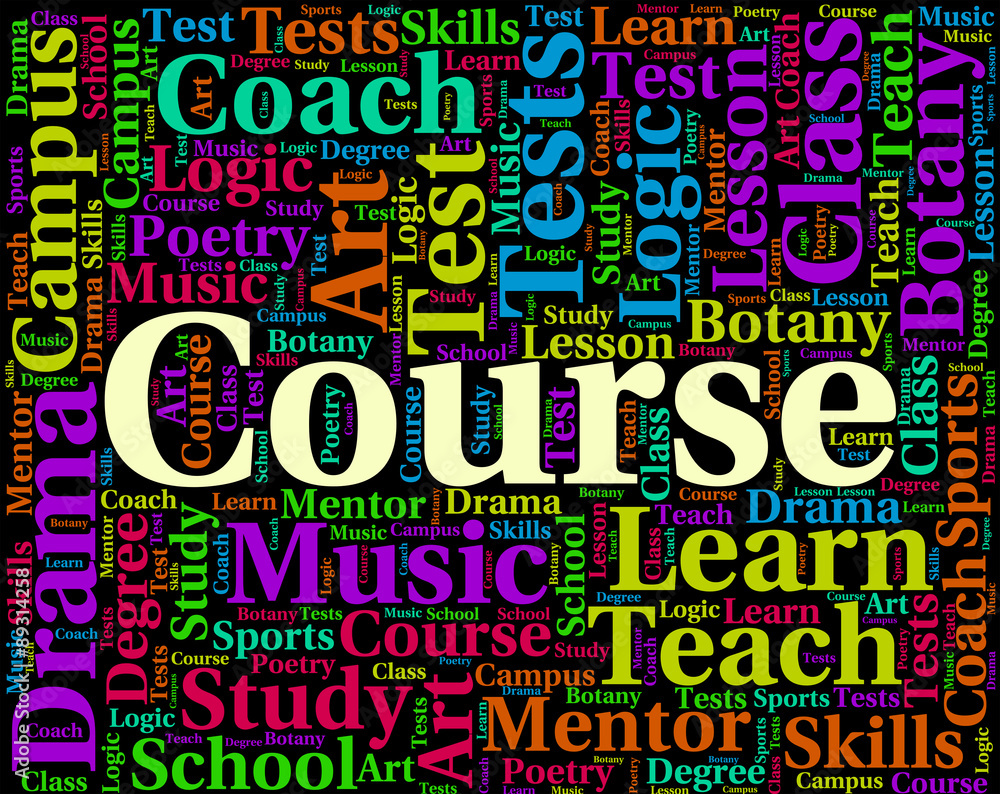 Course Word Shows Development University And Words