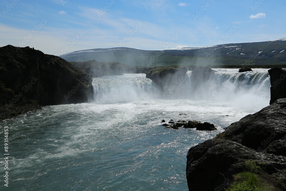 Island, Akureyri, Godafoss, Wasserfall Island, Akureyri, Godafoss, Wasserfall