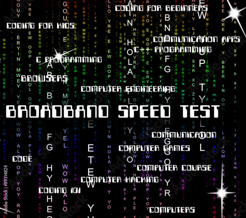 Broadband Speed Test Means World Wide Web And Communicate © Stuart Miles