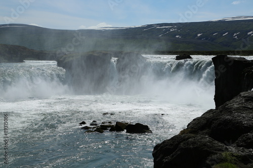 Island, Akureyri, Godafoss, Wasserfall