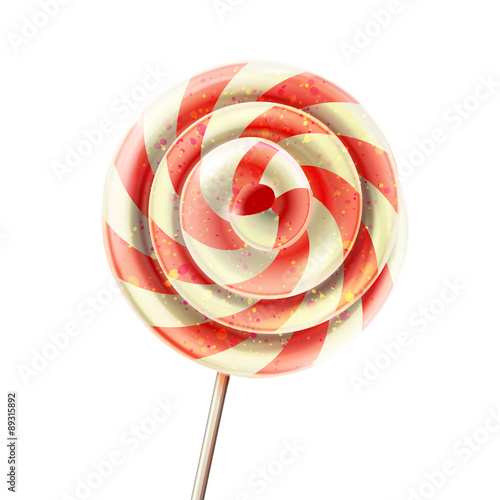 Realistic lollipop candy illustration