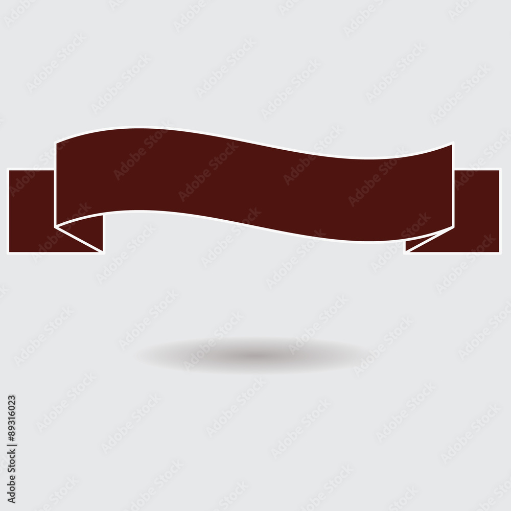 Red realistic detailed curved paper sale banner. Ribbon. Vector illustration Red realistic detailed curved paper sale banner. Ribbon. Vector illustration