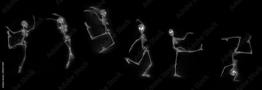 Fototapeta premium Dancing Skeleton X-Ray
