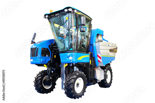 Tableau sur toile Grape harvester machine