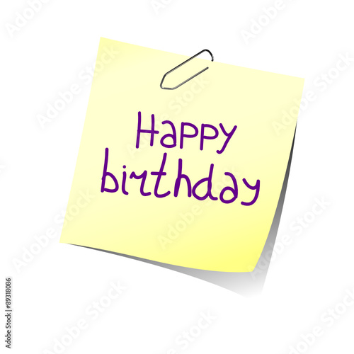 reminder happy birthday color vector