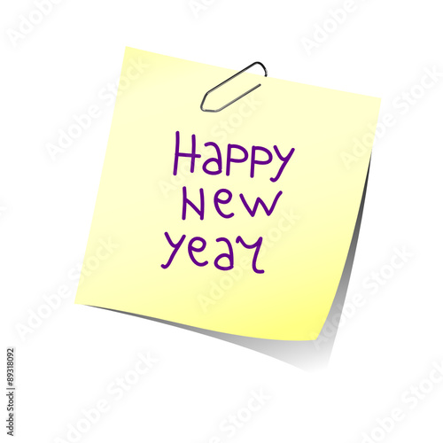 reminder happy new year color vector