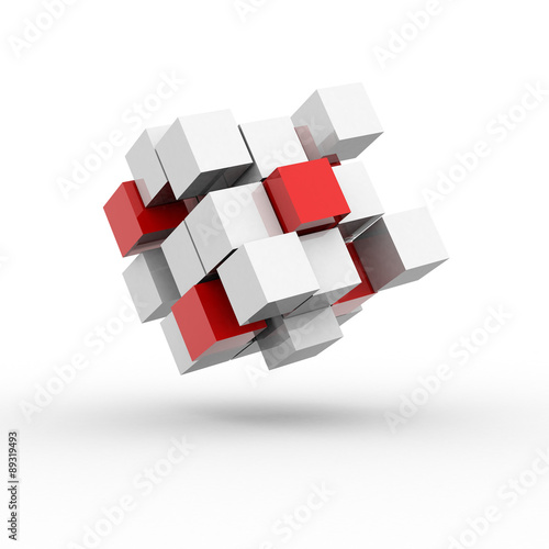 Cube / Blocks / Concept / 3d