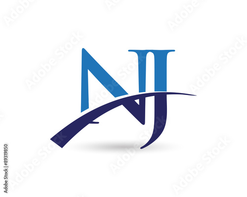 NJ Logo Letter Swoosh