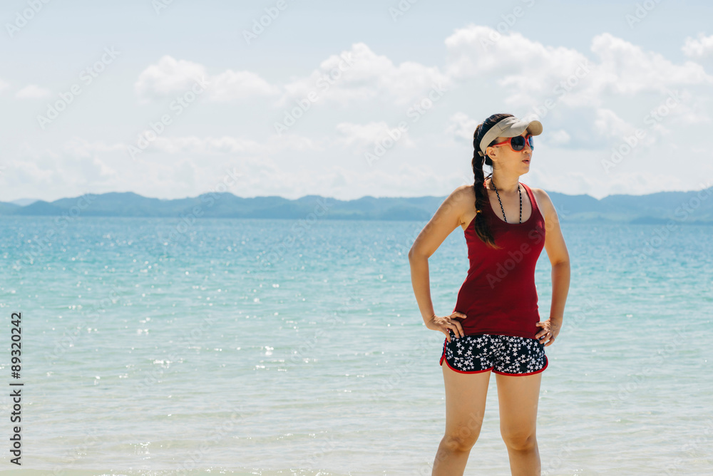 Thai woman by the sea