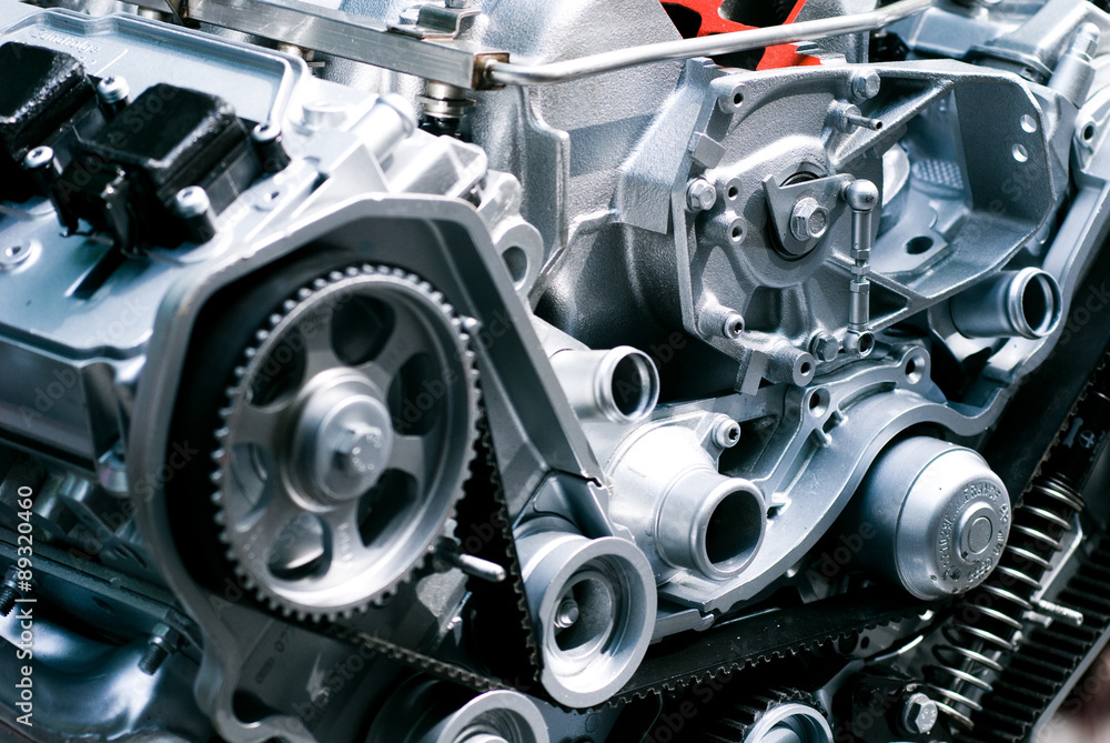 Cut metal engine. Visual layout. Cut metal engine. Visual layout.
